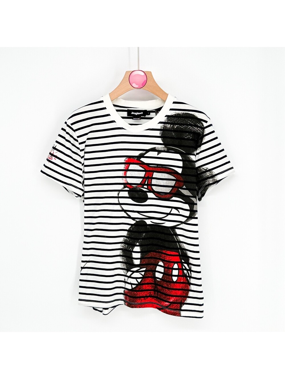 Desigual Disney Mickey Mouse Sunglasses Striped Women's L